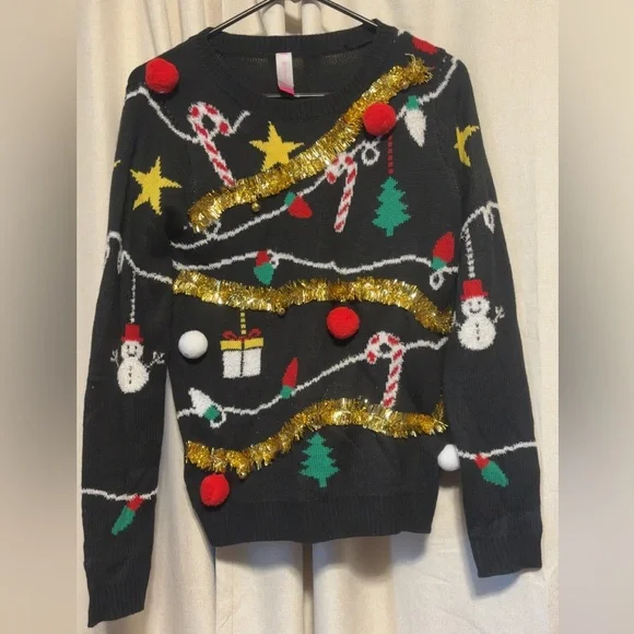 No Boundaries Sweaters No Boundaries Black Knit Christmas